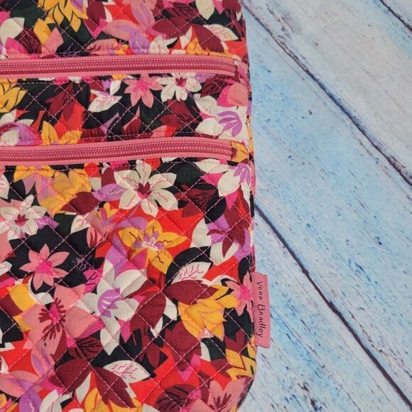 Vera Bradley Women's Triple Zip Multicolor Floral print Crossbody Hipster Bag - Picture 7 of 13